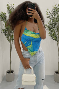 Rollin Crop Top (Blue/Green)