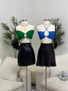 Aruba Halter Tie Top (Green)