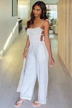 Load image into Gallery viewer, Cairo Woven Cutout Jumpsuit (White)