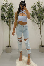 Load image into Gallery viewer, Lera Wrap Top 2.0 (Dusty Blue)