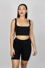 Load image into Gallery viewer, Sarah Suede Biker Shorts (Black)