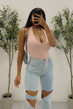 Load image into Gallery viewer, Heather Halter Bodysuit (Baby Pink)