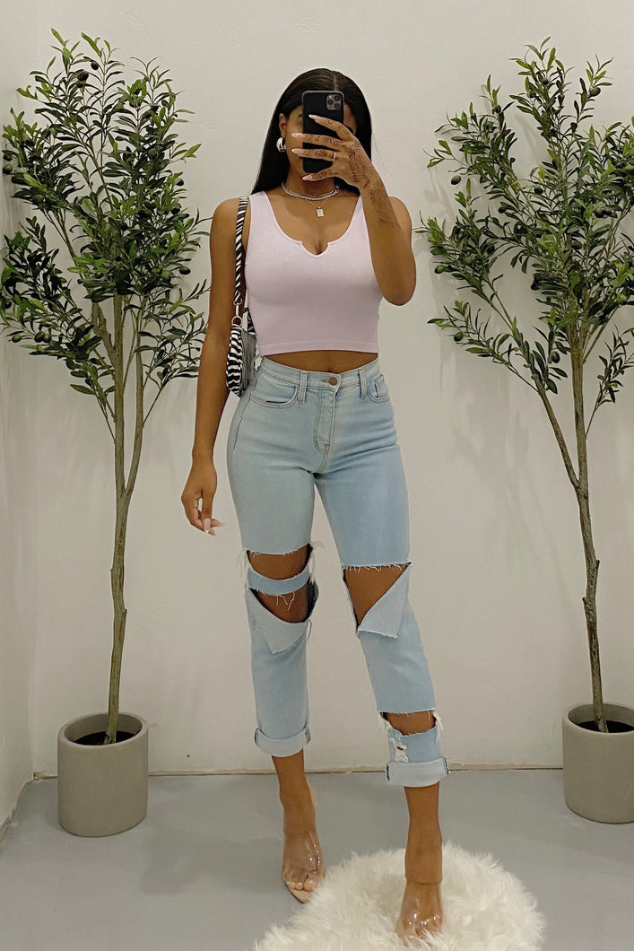 Jada Crop Top (Lavender Purple)