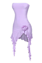 Load image into Gallery viewer, Taj Strapless Mini Ruffle Dress (Lavender Purple)