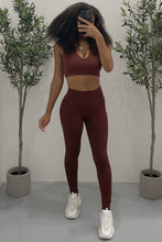 Load image into Gallery viewer, Albany Workout Pants Set (Brown)