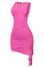 Load image into Gallery viewer, Marbella Side Scrunch Dress (Hot Pink)