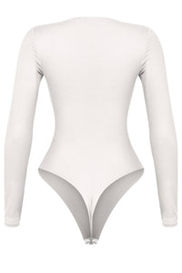 Cara Long Sleeve Bodysuit (Off White)
