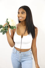 Load image into Gallery viewer, Myrah Crop Top (White)