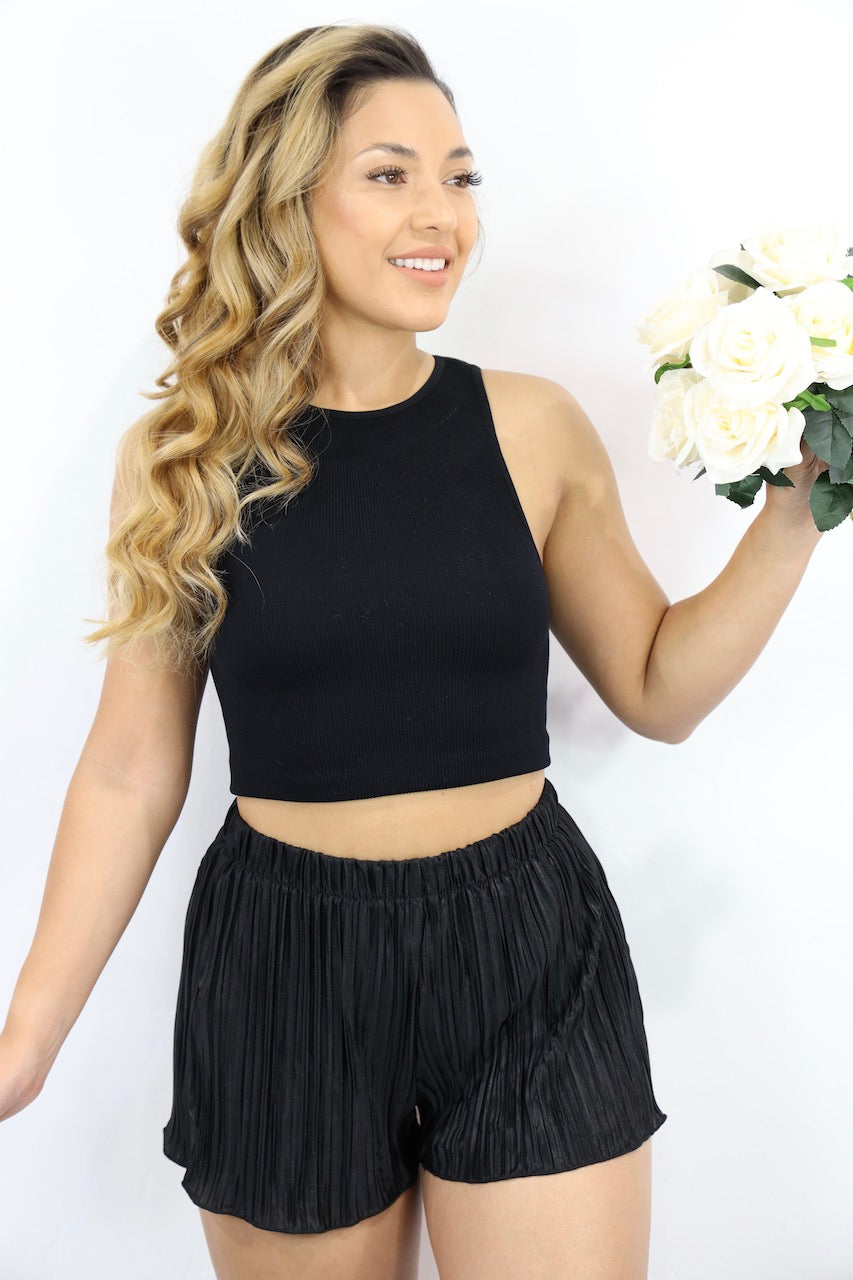 Ziya Crop Top (Black)
