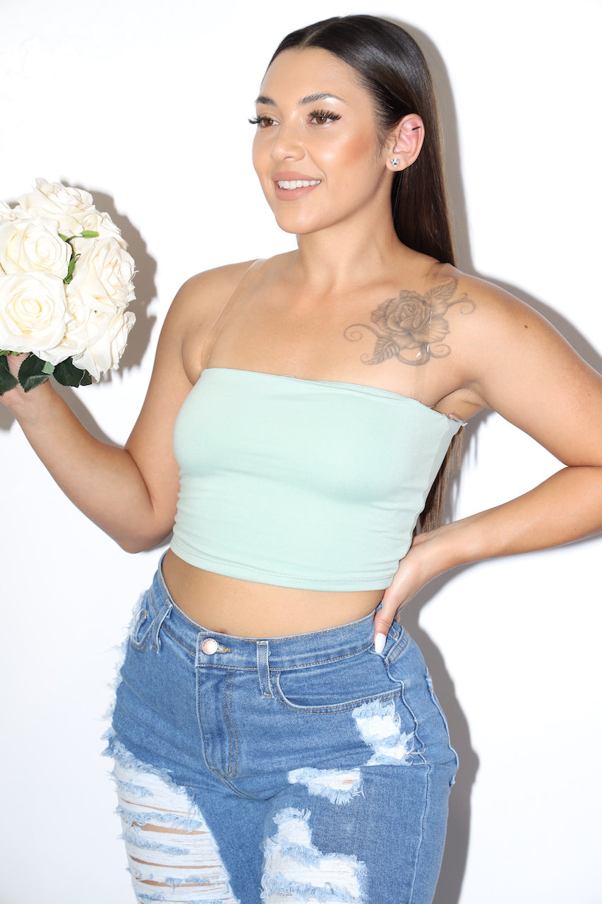 Reina Crop Top (Sage)