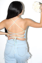 Load image into Gallery viewer, Crissy Open Back Top (Blue/Green)