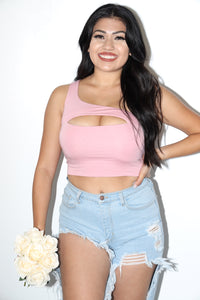 Missy One Shoulder Top (Pink)