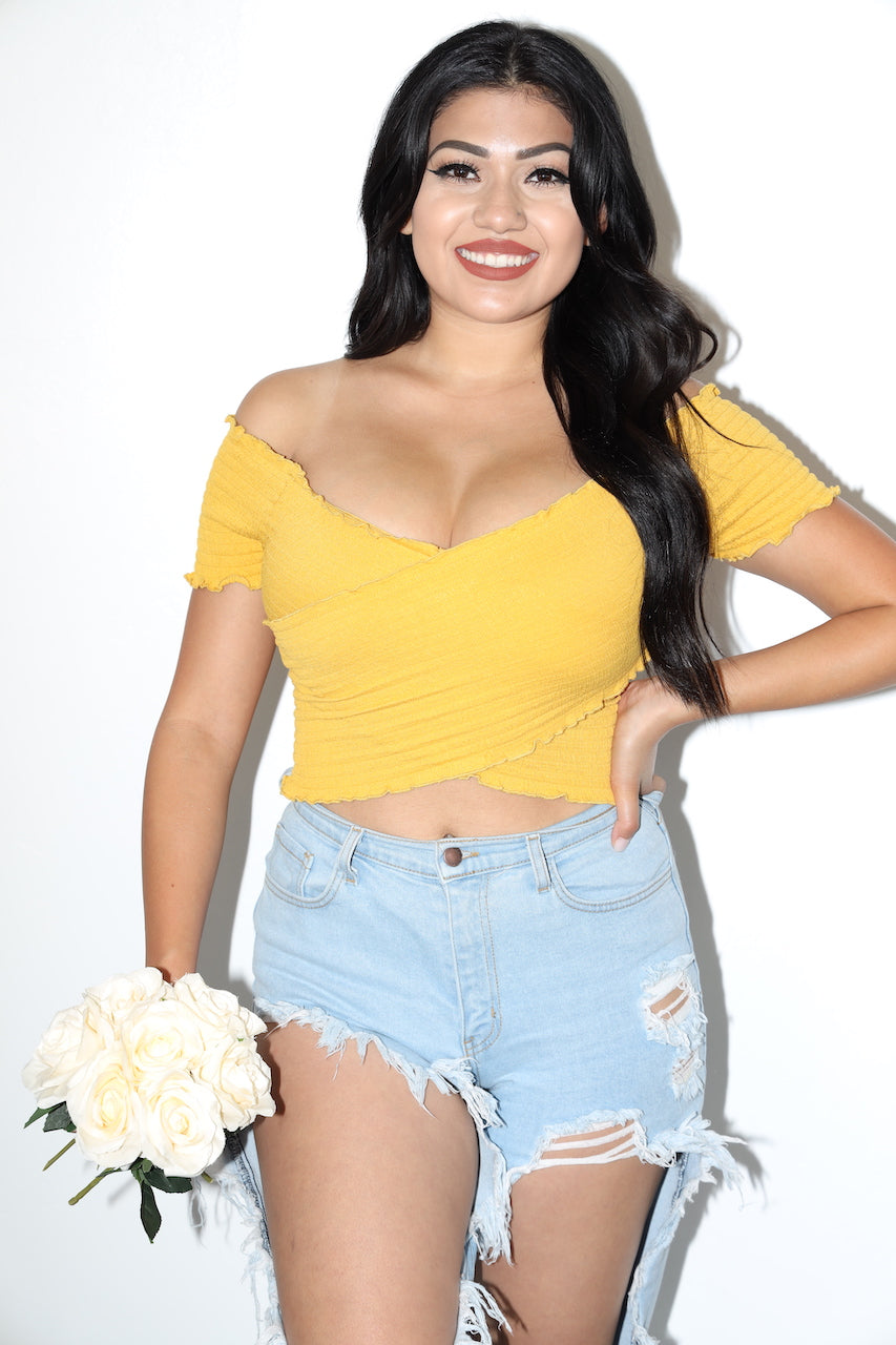 Camilla Off Shoulder Top (Yellow)