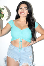 Load image into Gallery viewer, Monique Crop Top (Teal Blue)