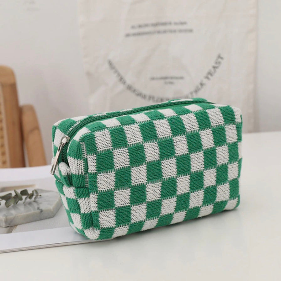 Mini Checker Cosmetic Bag