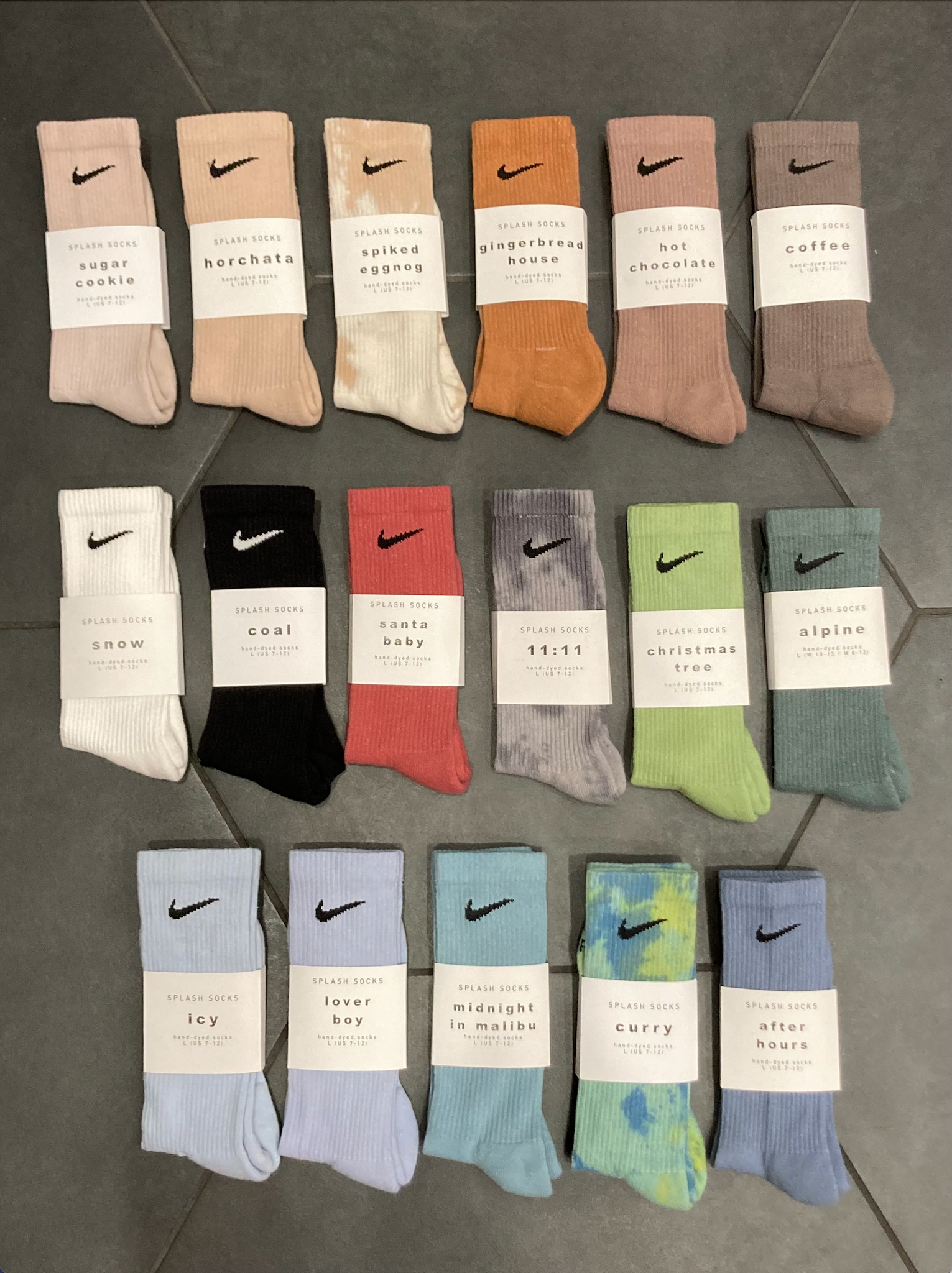 Colorful top nike socks