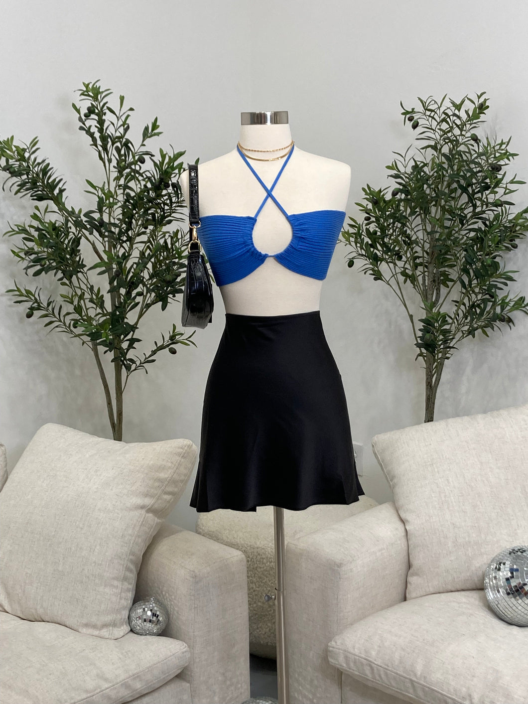 Aruba Halter Tie Top (Blue)