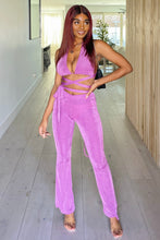 Load image into Gallery viewer, Izzy Halter Pants Set (Purple)