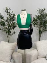 Load image into Gallery viewer, Evie Tie Crop Top (Green)