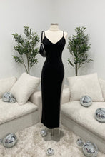 Load image into Gallery viewer, Zoey Rhinestone Dress (Black) #1443