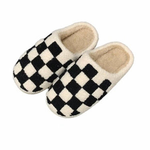 Checker Slippers (Black/White)