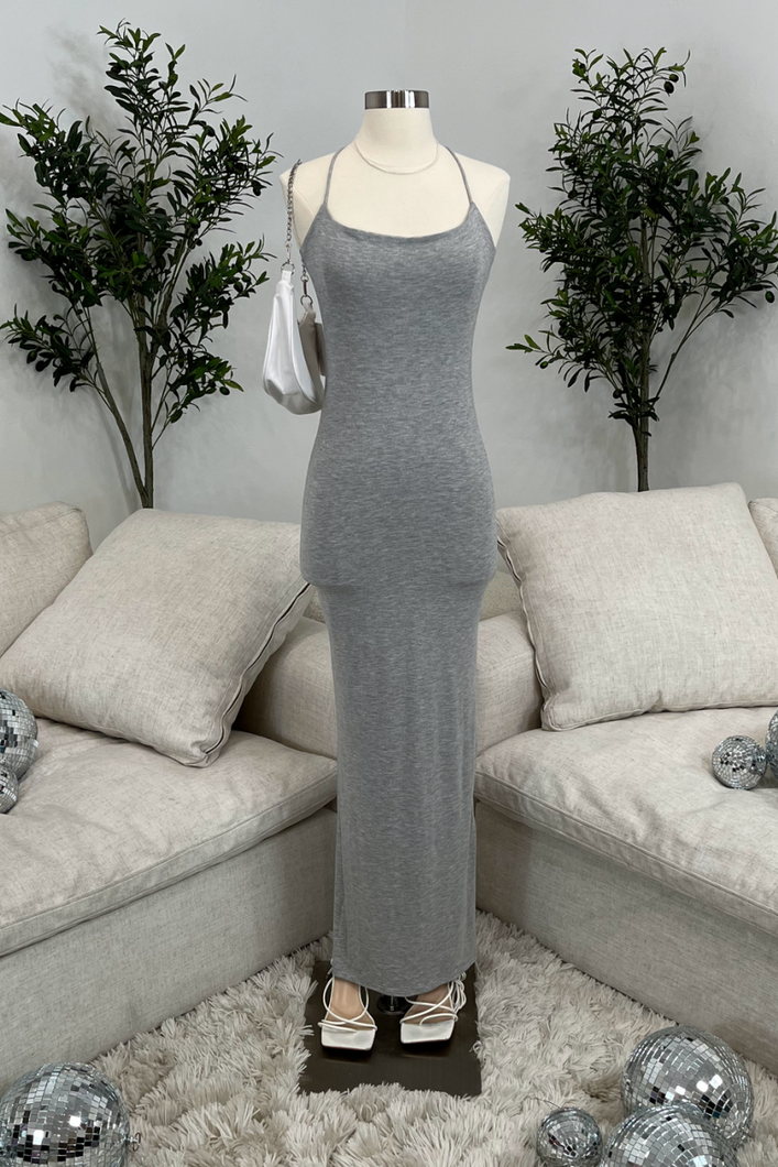 Lupa Maxi Dress (Heather Grey)